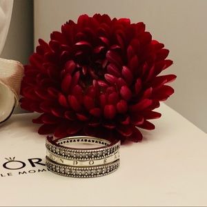 Pandora reversible hearts ring size 6